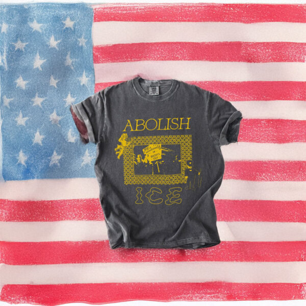 Abolish ICE Protest T-Shirt – Graphic Political Statement Tee – Immigration Rights Activist Shirt – Anti ICE Social Justice Apparel – Vintage Protest Graphic Tee