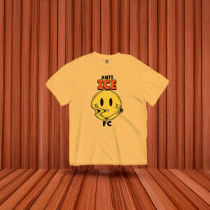 Anti ICE FC Shirt – Melting Smile Face Anti ICE Protest Tee – Pro Immigrant Rights Graphic T-Shirt – Activist Streetwear Statement Tee