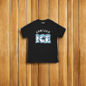 BRLSQ Abolish ICE T-Shirt – Snow Font Anti ICE Protest Shirt