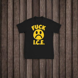 Fuck ICE Sad Face T-Shirt – Anti ICE Protest Shirt – Immigrant Rights Activist Tee – Political Statement Shirt