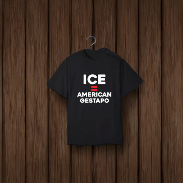 ICE American Gestapo T-Shirt – Anti ICE Protest Shirt – Abolish ICE Political Statement Tee – Immigration Rights Activist Shirt – Black Protest T-Shirt