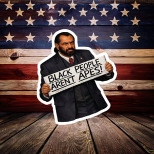 Anti Racism Car Laptop Decal – Black People Aren’t Apes Statement Sticker