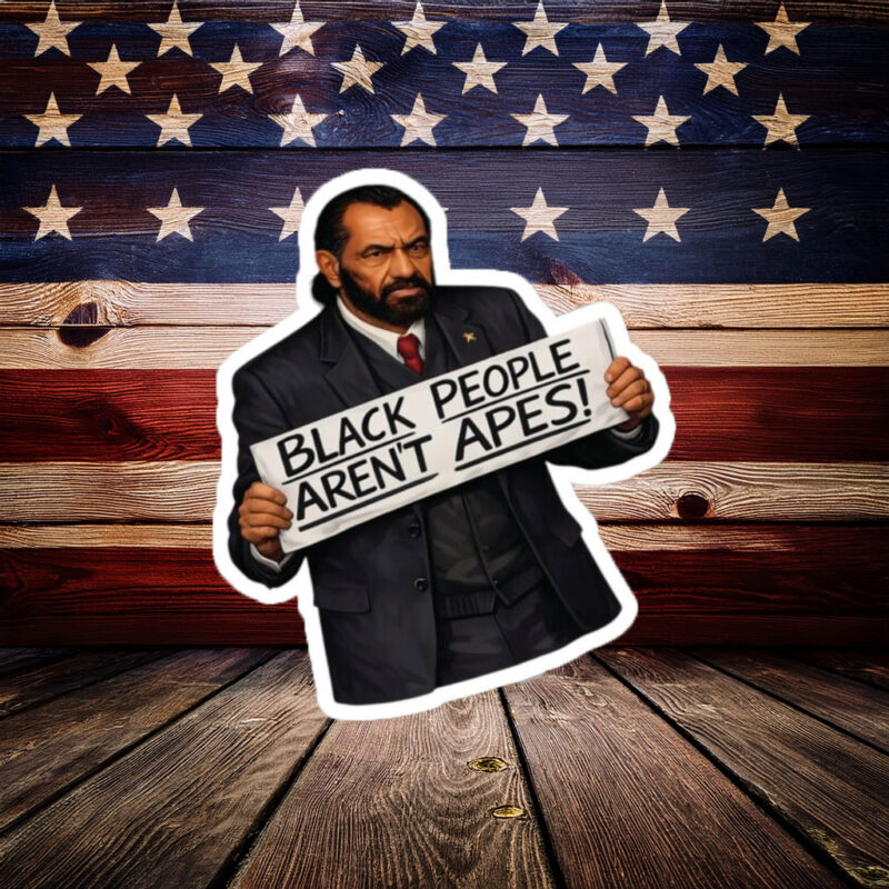 Anti Racism Car Laptop Decal – Black People Aren’t Apes Statement Sticker