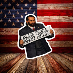 Anti Racism Car Laptop Decal – Black People Aren’t Apes Statement Sticker