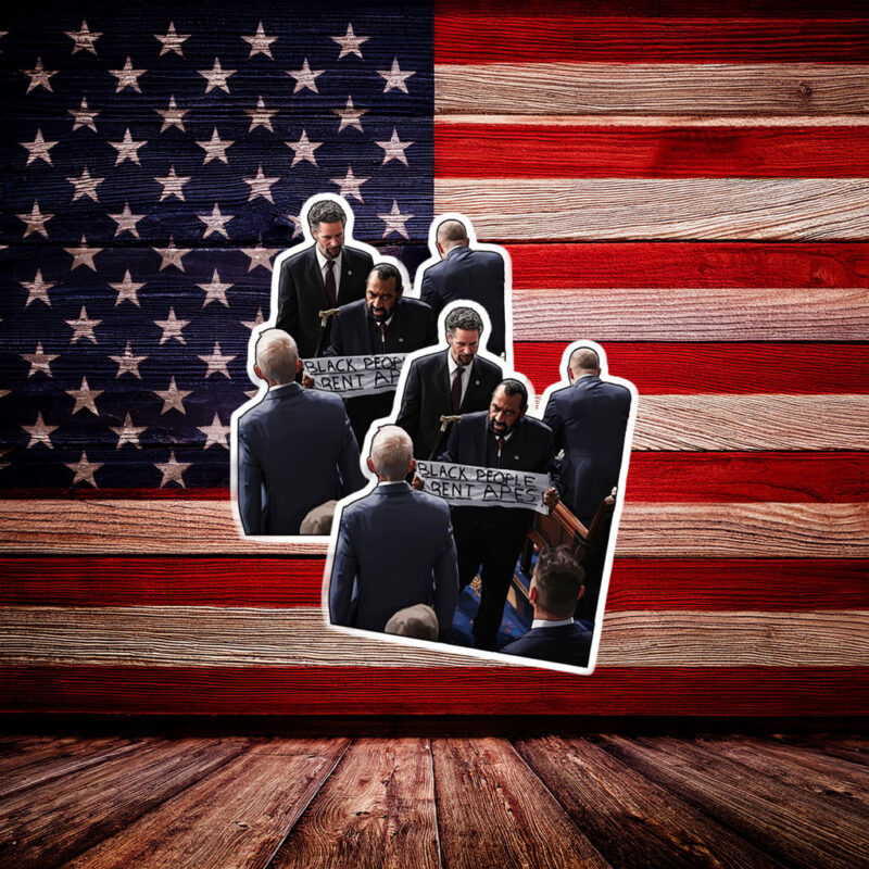 Black People Aren’t Apes Protest Sticker – Civil Rights Political Decal