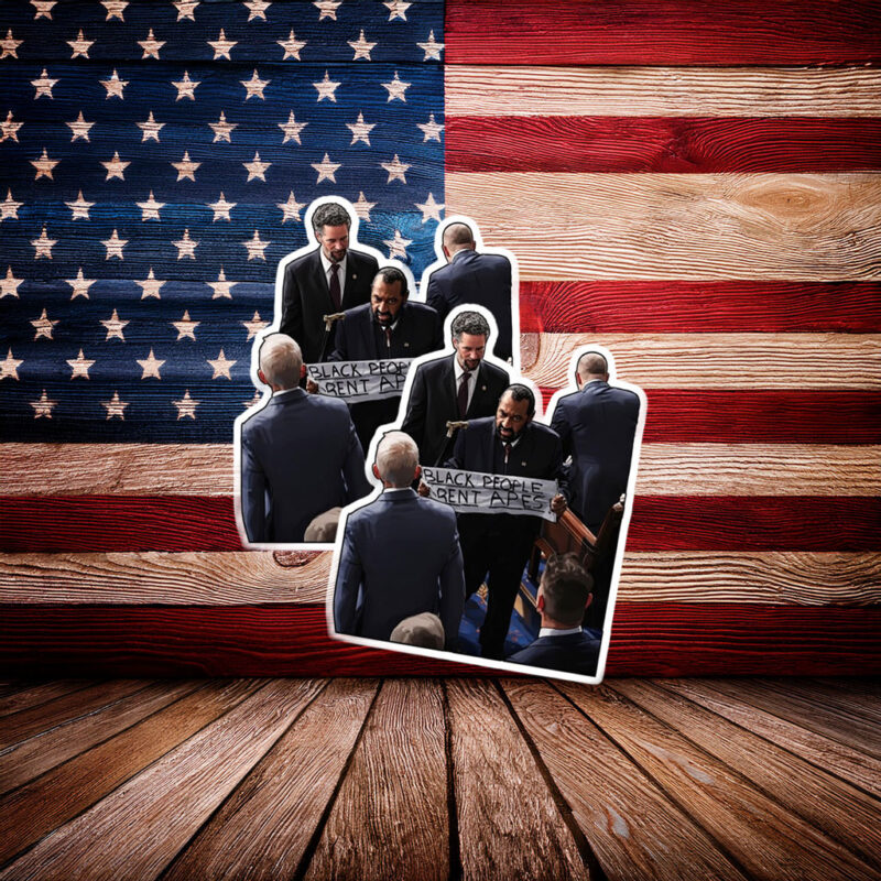 Black People Aren’t Apes Protest Sticker – Civil Rights Political Decal