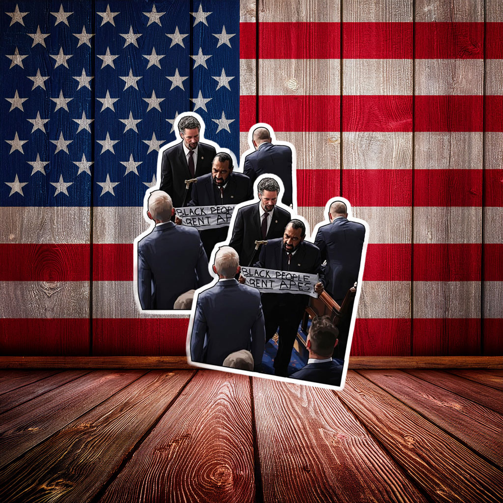 Black People Aren’t Apes Protest Sticker – Civil Rights Political Decal