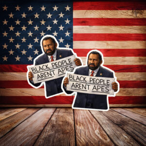 Black People Aren’t Apes Protest Sticker – Civil Rights Statement Decal