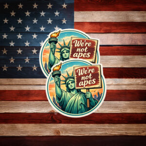 Black People Aren't Apes, Statue of Liberty Sticker