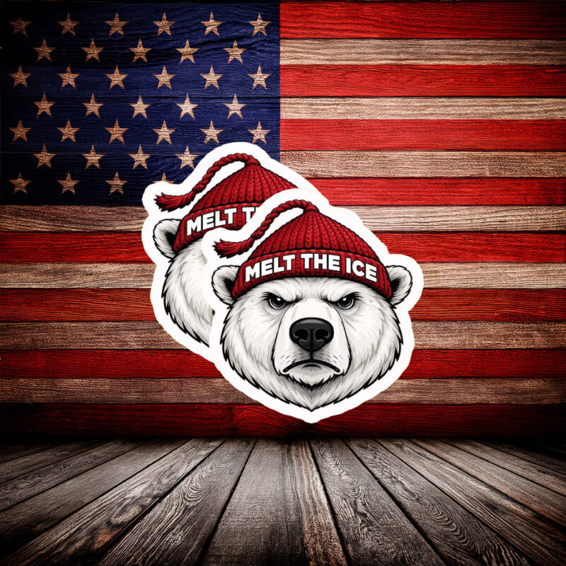 Melt The Ice Polar Bear Sticker