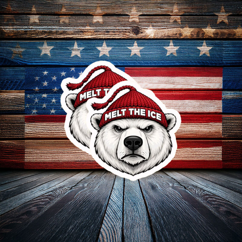 Melt The Ice Polar Bear Sticker