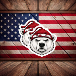 Melt The Ice Polar Bear Sticker
