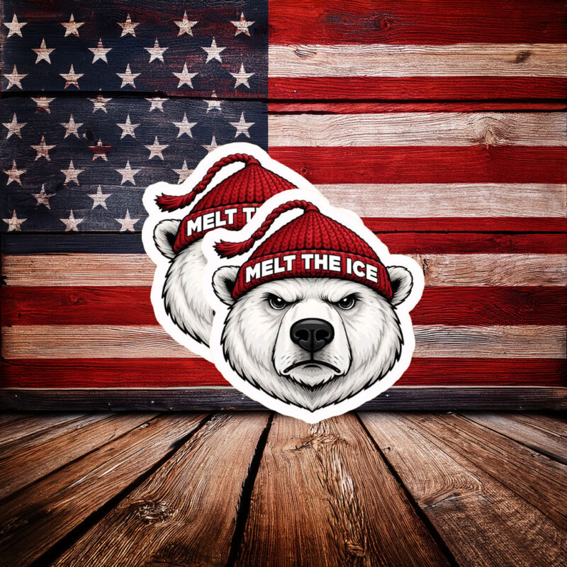 Melt The Ice Polar Bear Sticker