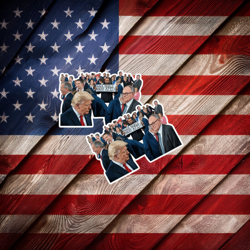 Social Justice Vinyl Decal – Black People Aren’t Apes Political Sticker