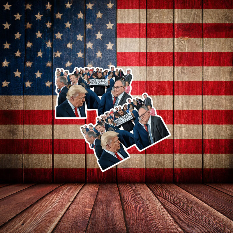 Social Justice Vinyl Decal – Black People Aren’t Apes Political Sticker