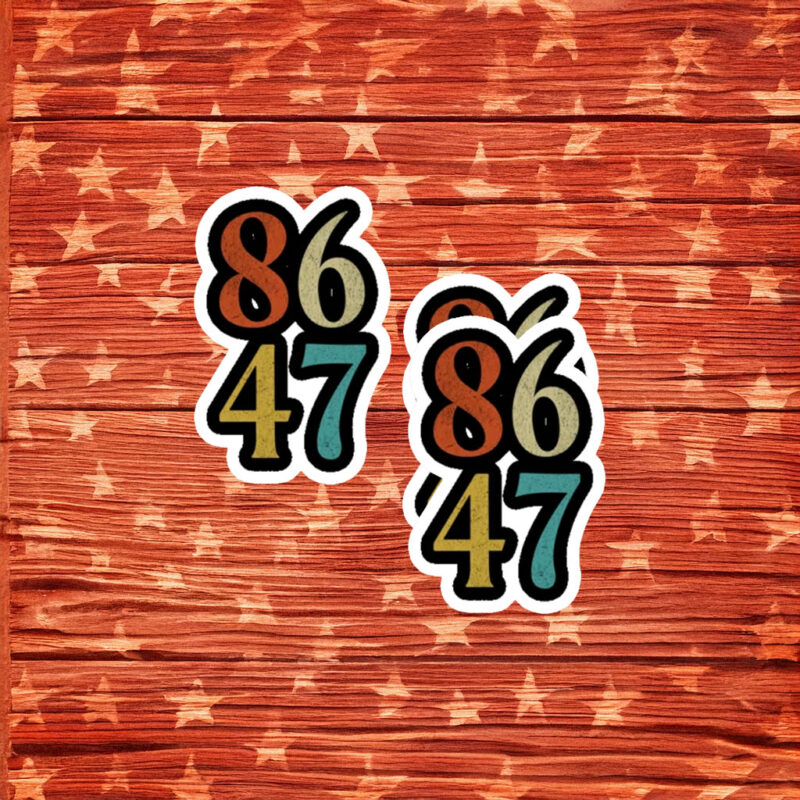 8647 Bold Retro Political Protest Sticker