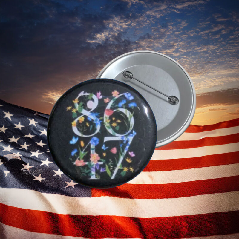 8647 Floral Anti-Trump Protest Pin