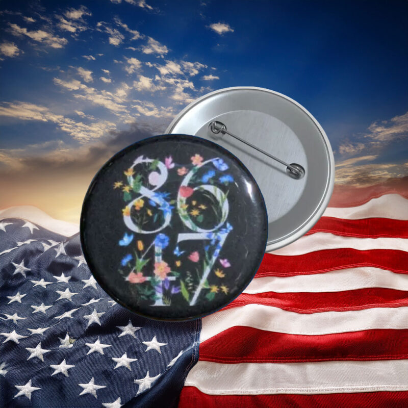 8647 Floral Anti-Trump Protest Pin