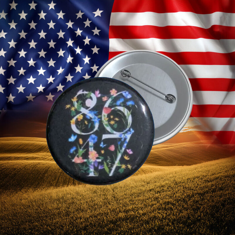 8647 Floral Anti-Trump Protest Pin