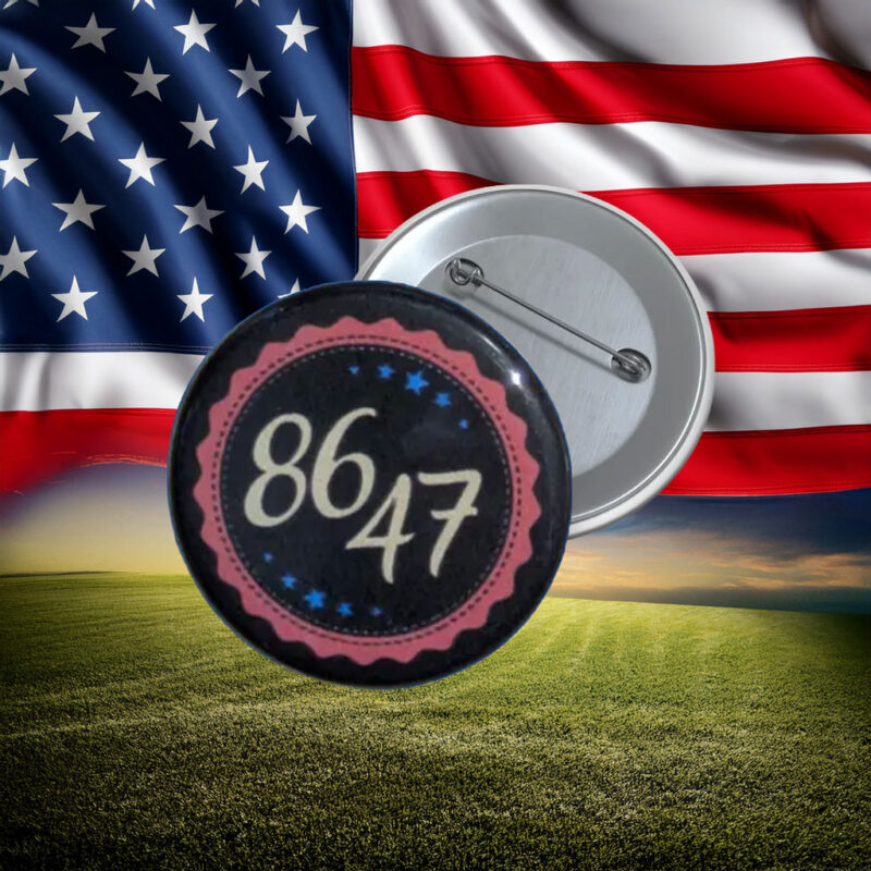 8647 Political Protest Button Pin