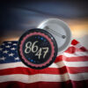 8647 Political Protest Button Pin