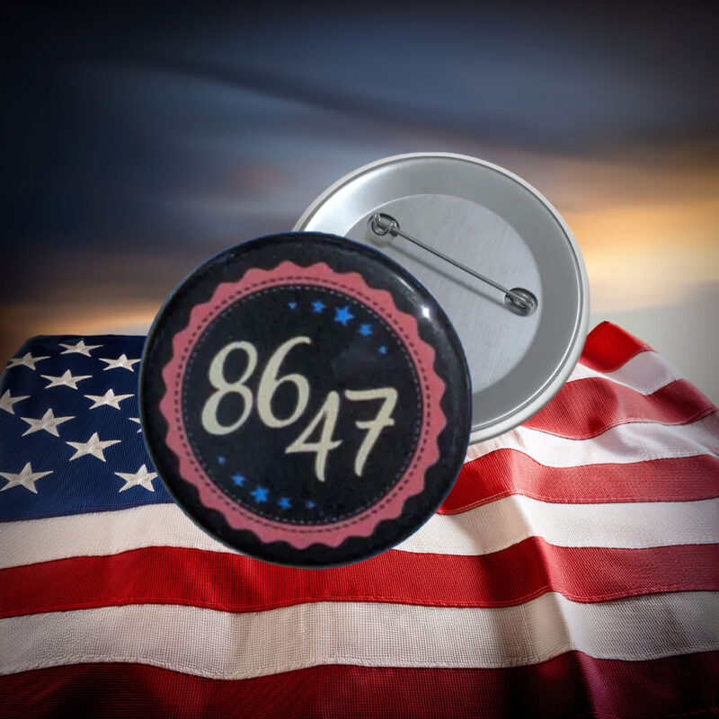 8647 Political Protest Button Pin