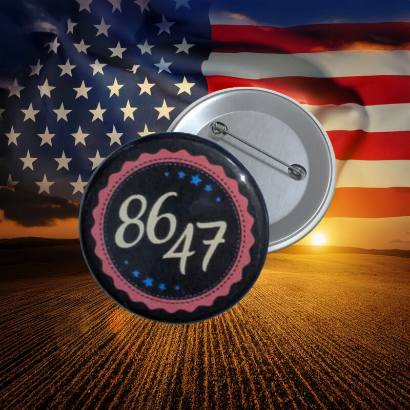 8647 Political Protest Button Pin