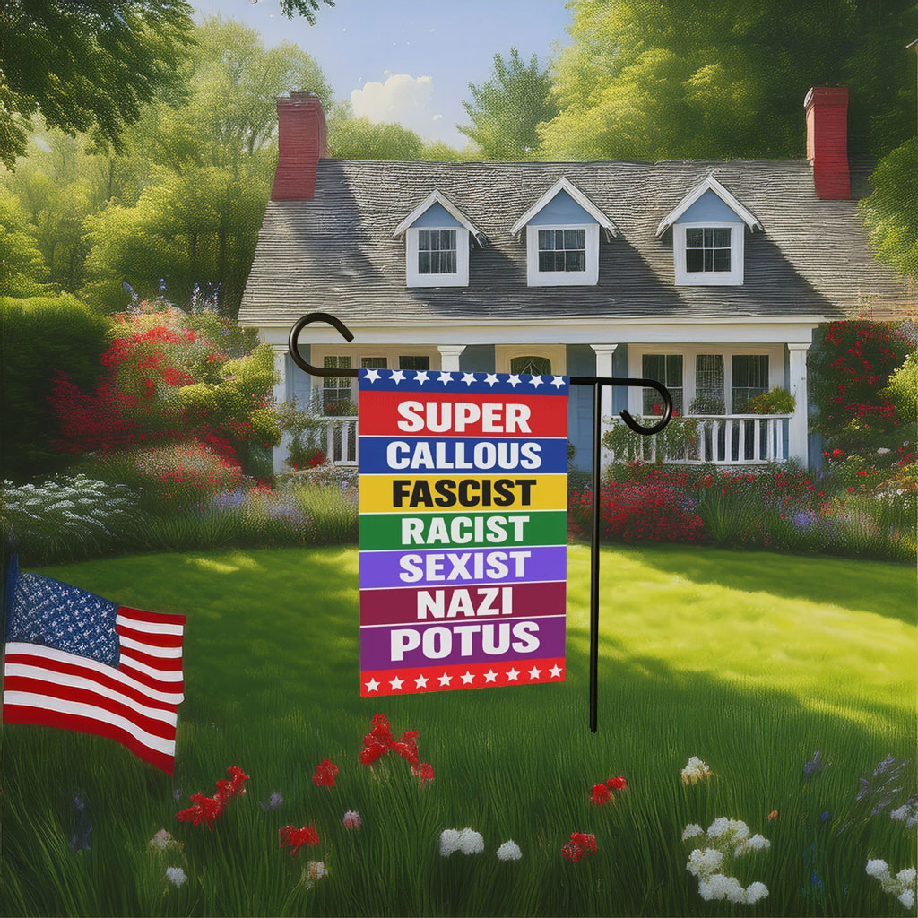 Anti Fascism Anti Trump Anti ICE Yard Flag