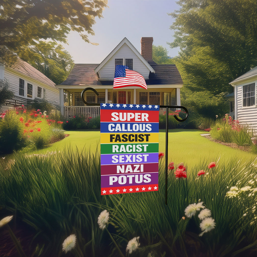 Anti Fascism Anti Trump Anti ICE Yard Flag