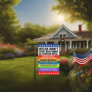 Anti Fascism Garden Flag