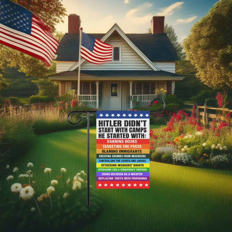 Anti Fascism Garden Flag