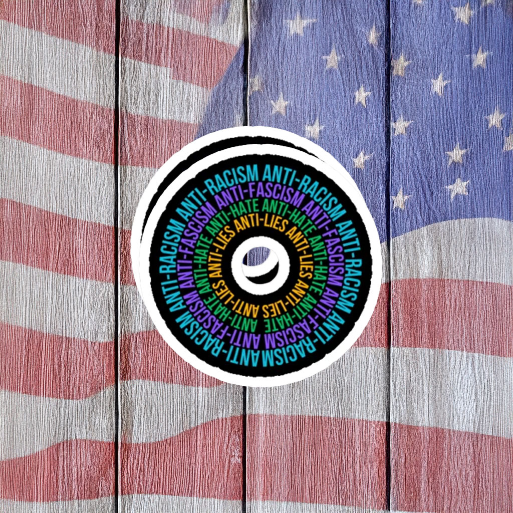 Anti Racism Anti Fascism Equality Circle Sticker