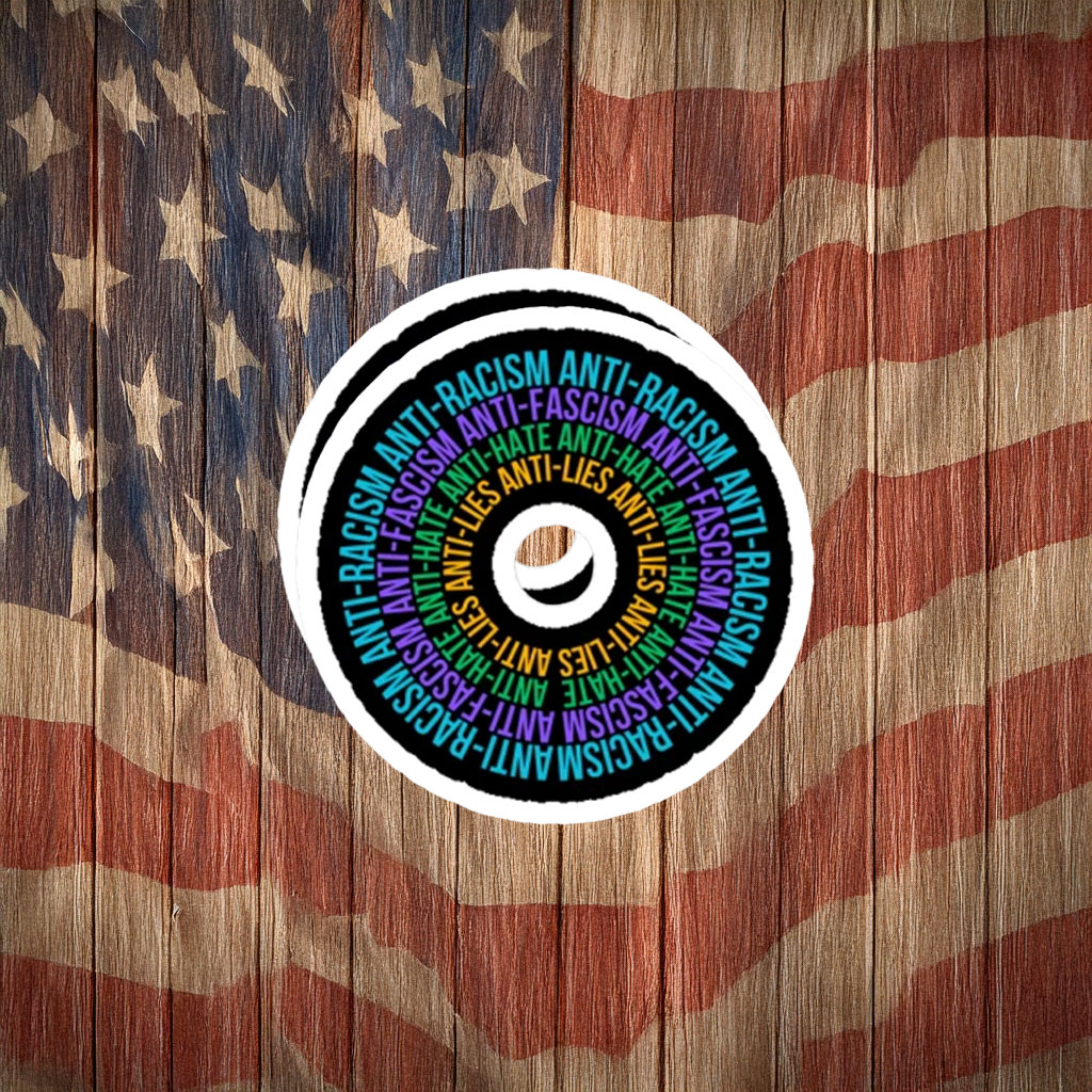 Anti Racism Anti Fascism Equality Circle Sticker
