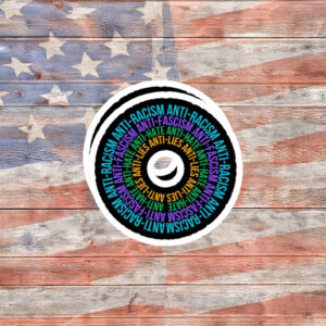 Anti Racism Anti Fascism Equality Circle Sticker