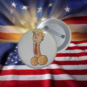 Anti-Trump Cartoon Parody Protest Button Pin