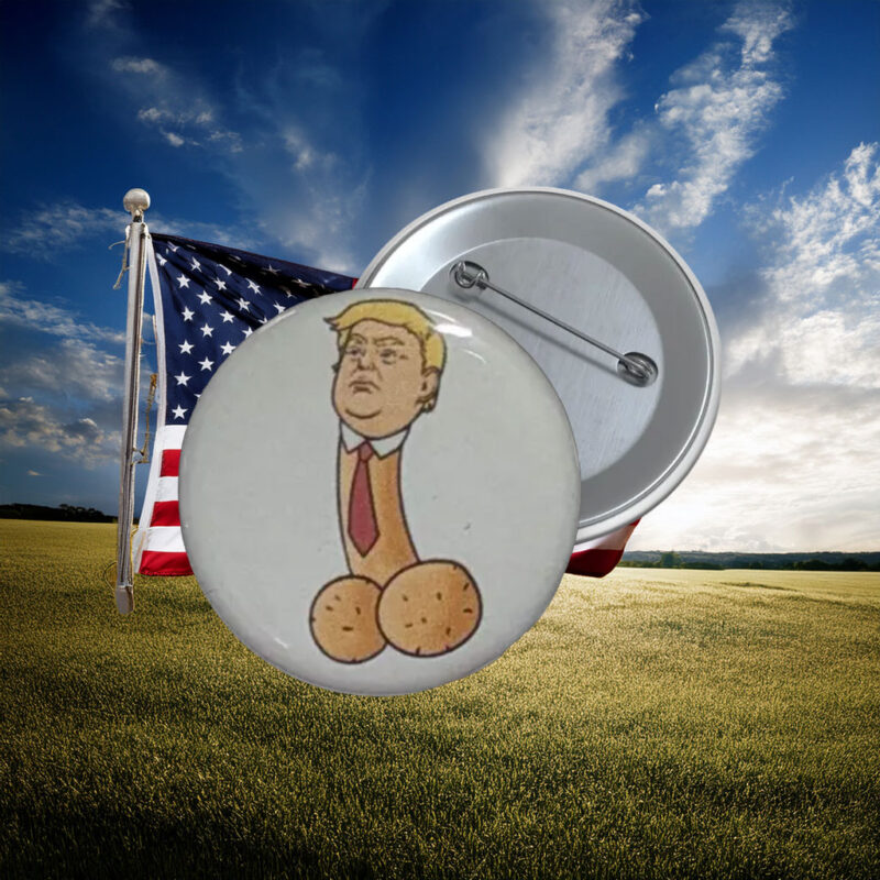 Anti-Trump Cartoon Parody Protest Button Pin