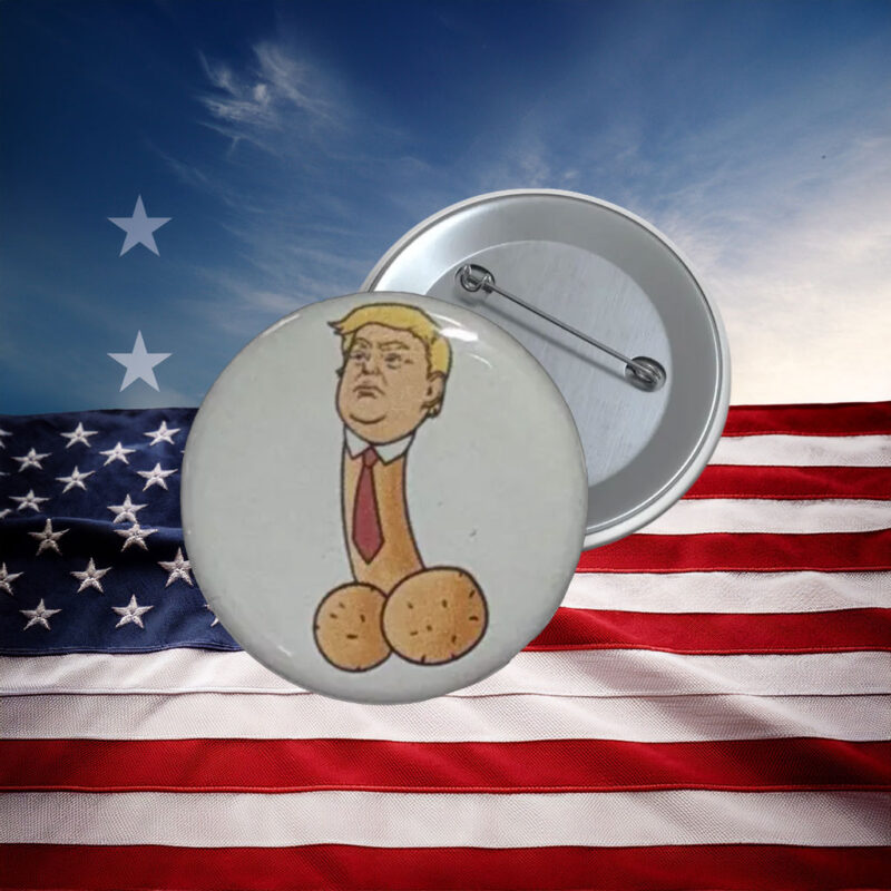 Anti-Trump Cartoon Parody Protest Button Pin