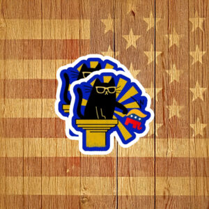 Black Cat Resist Podium Anti-Trump Sticker
