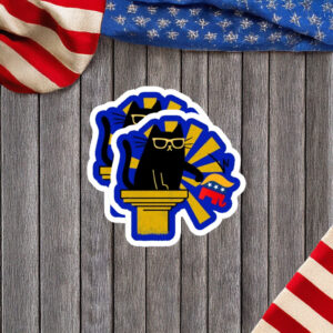 Black Cat Resist Podium Anti-Trump Sticker