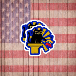 Black Cat Resist Podium Anti-Trump Sticker
