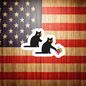 Black Cat Resist Sticker