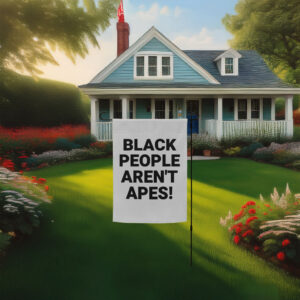 Black People Aren’t Apes Anti-Trump Protest Garden Flag