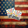 Democracy Has No Kings Retro Sun Sticker