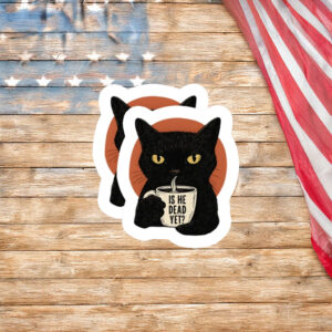 Democracy Needs Stronger Grounds Cat Coffee Sticker