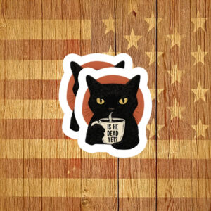 Democracy Needs Stronger Grounds Cat Coffee Sticker