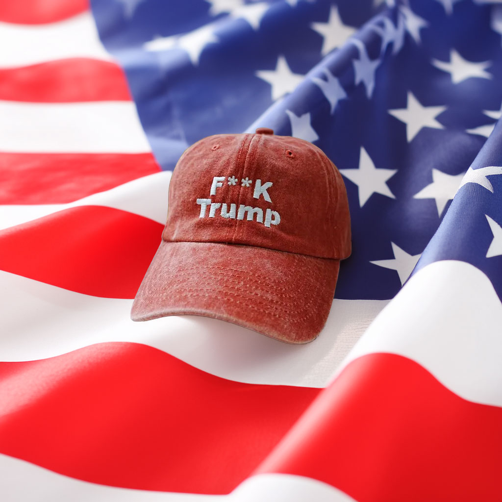 Embroidered F k Trump Cap