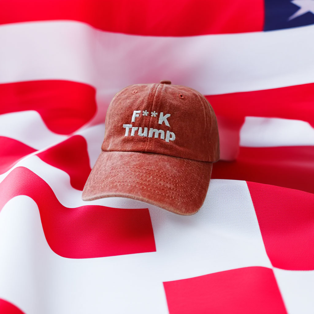 Embroidered F k Trump Cap