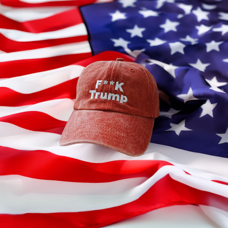 Embroidered F k Trump Cap