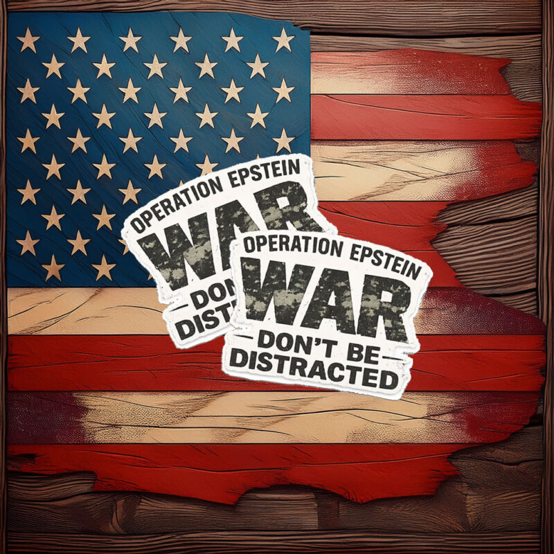 Epstein Don't Get Distracted Sticker