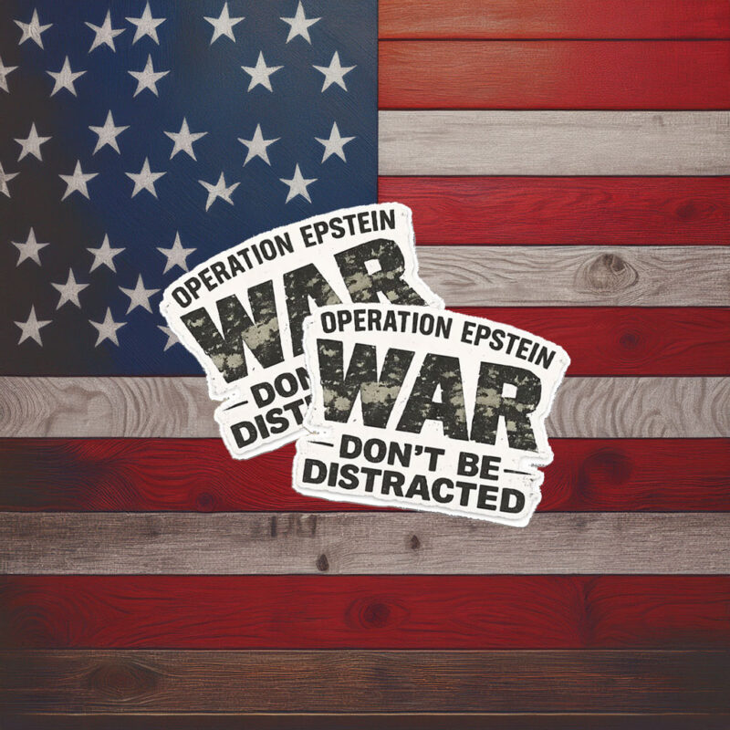 Epstein Don't Get Distracted Sticker